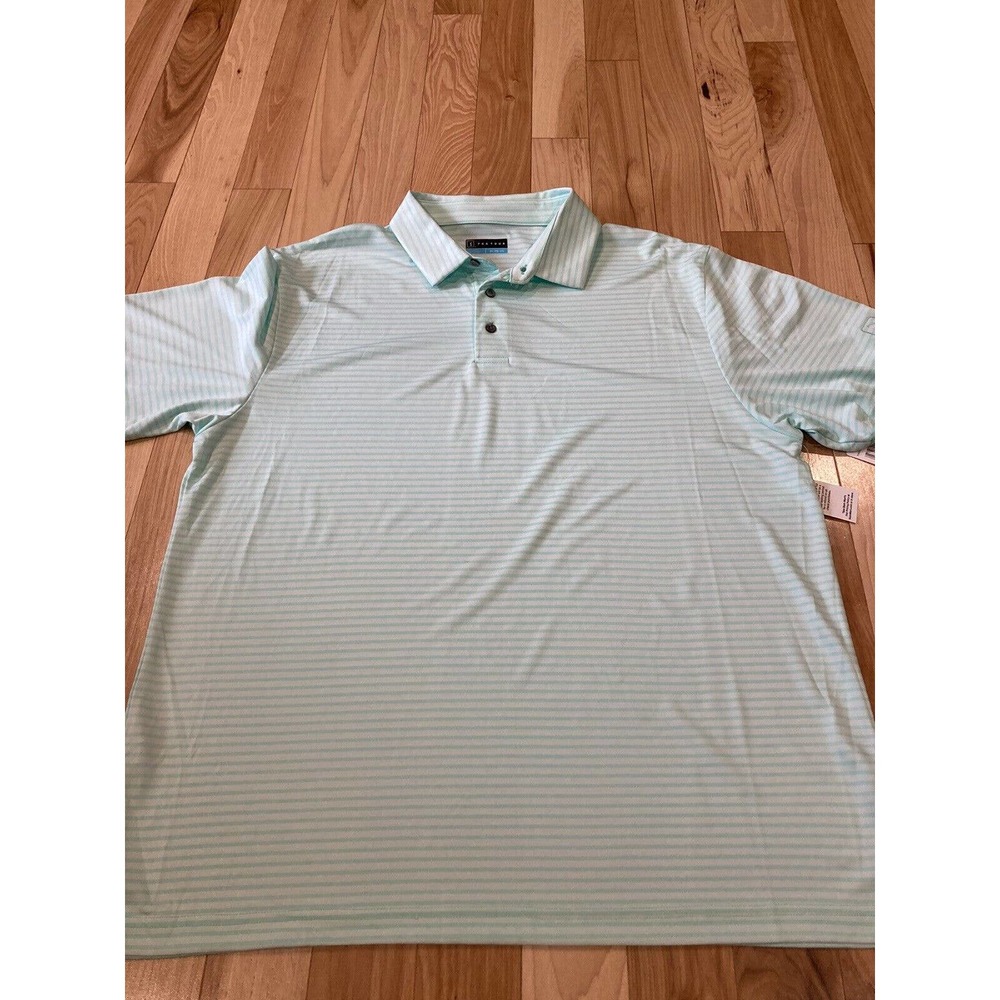 NWT pga tour polo xl Blue And White Strip
